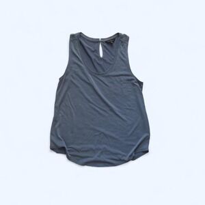 Blue relaxed fit tank top with keyhole back by Lucky Brand size M